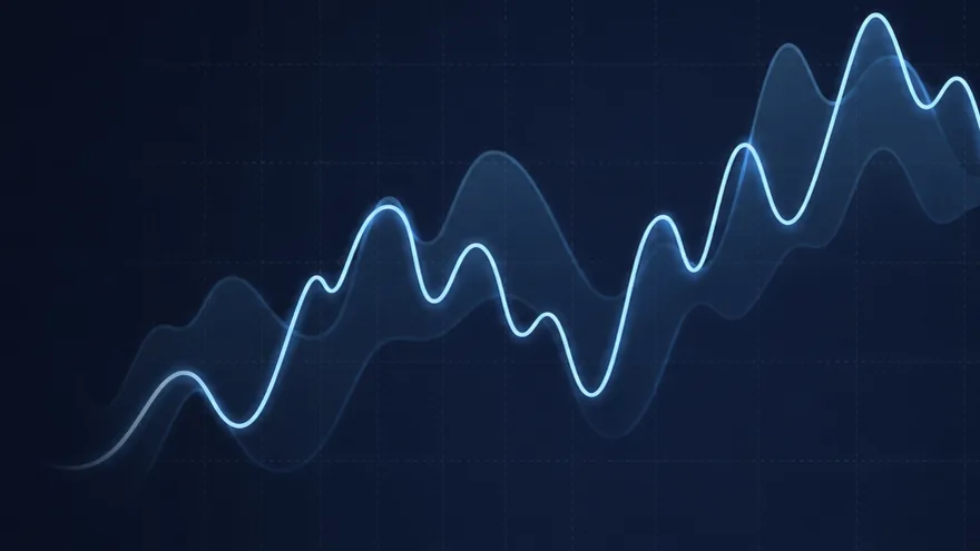 Ilustracao de oscilacoes de mercado e o efeito da volatilidade sobre opcoes.